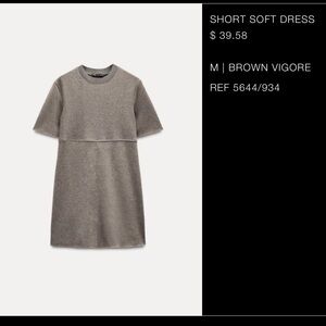 Zara Brown Sweater Dress